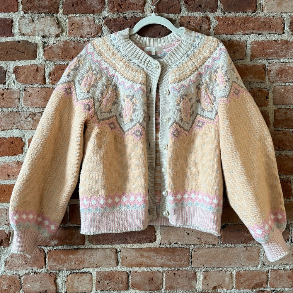 LoveShackFancy Honeypie Boyfriend Cardigan